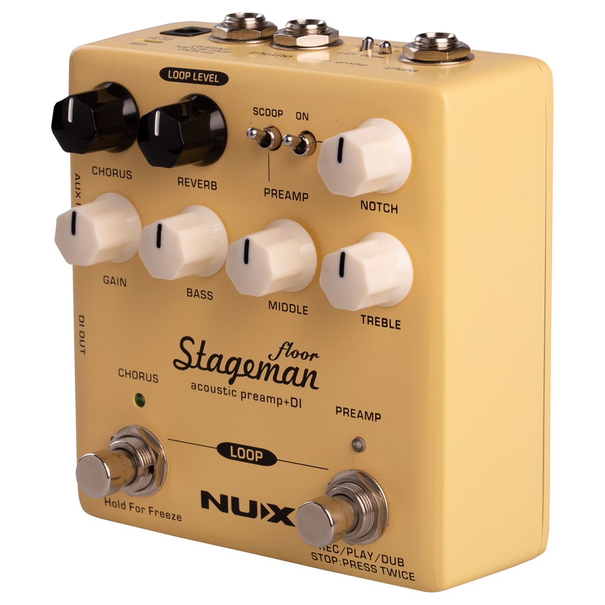 Pedal Pream Acustico + Looper Stageman Floor NAP-5