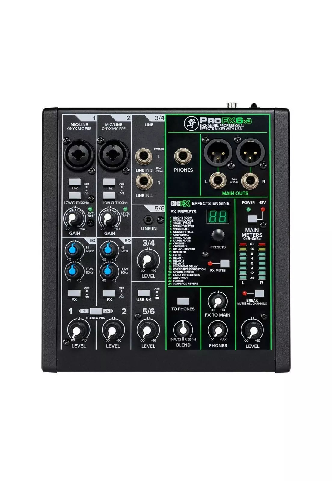 Mezcladora Analógica Mackie PROFX6 V3