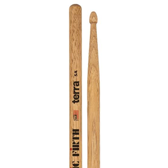 Baquetas Vic Firth 5A Terra P5AT4PK Punta de Madera – Paquete con 4 Pares