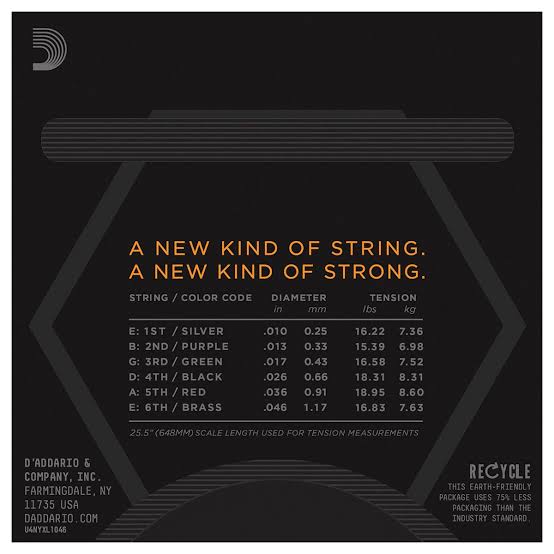 Cuerda Guitarra Eléctrica D'addario NYXL1046
