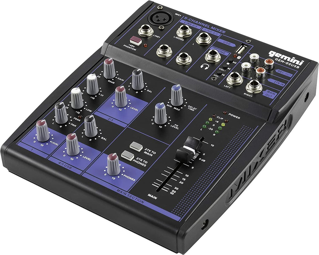 Mezcladora Analógica Gemini GEM 05 USB
