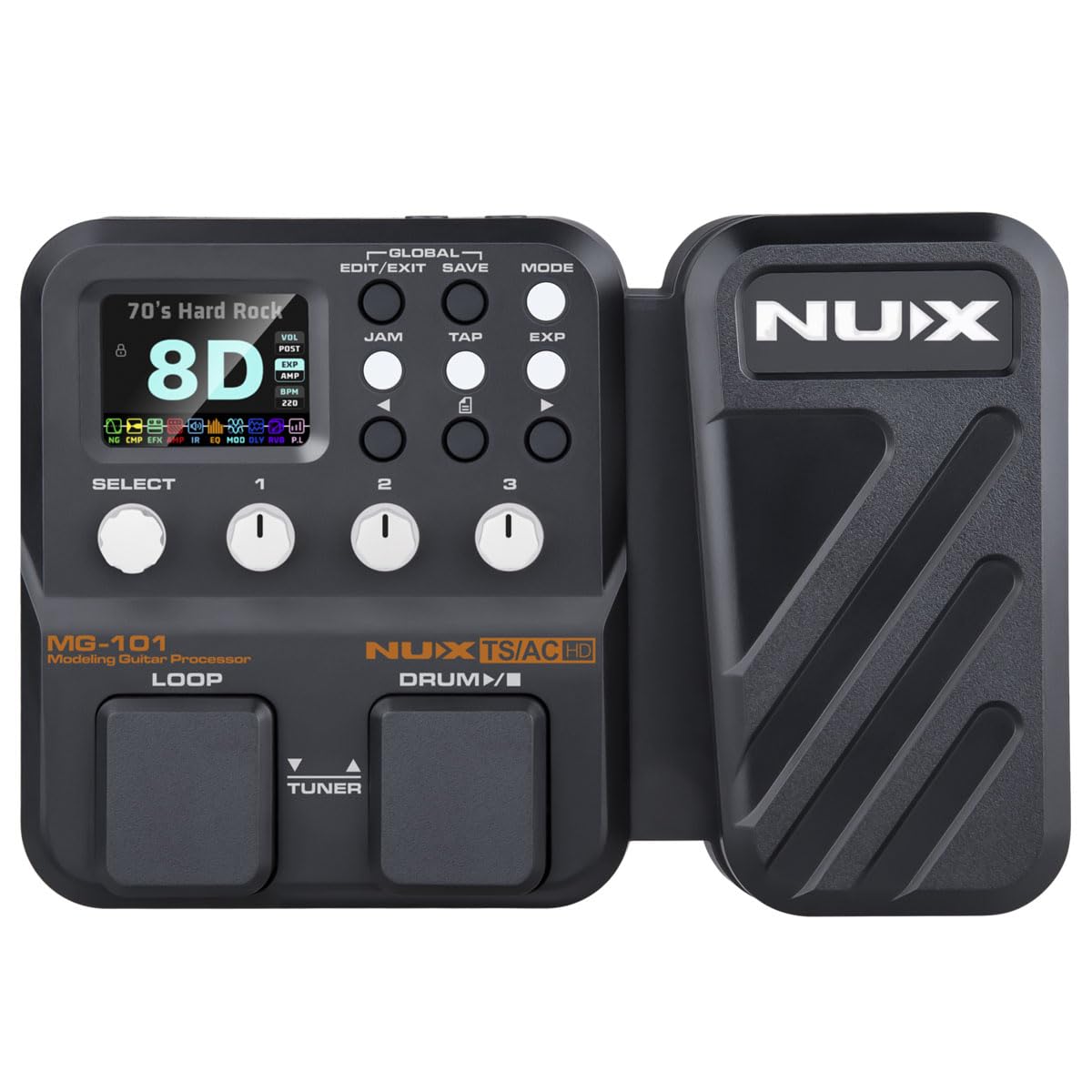 Pedalera Digital Multiefectos Nux MG-101