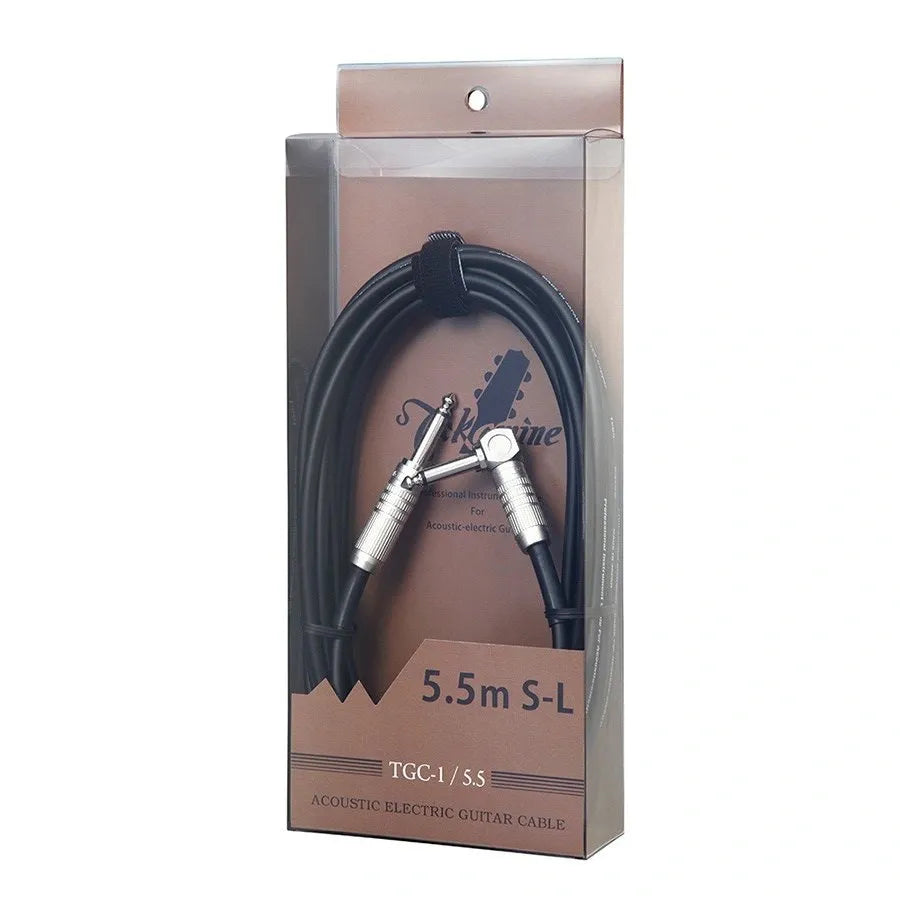 Cable para Guitarra Takamine TGC-1/5.5 S.L Profesional 5.5 m | Plug Recto a Plug Acodado de Baja Pérdida