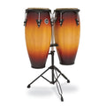 Set de Congas Latin Percussion LP646NY-VSB2 City Series 10" y 11" con Soporte Doble | Vintage Sunburst