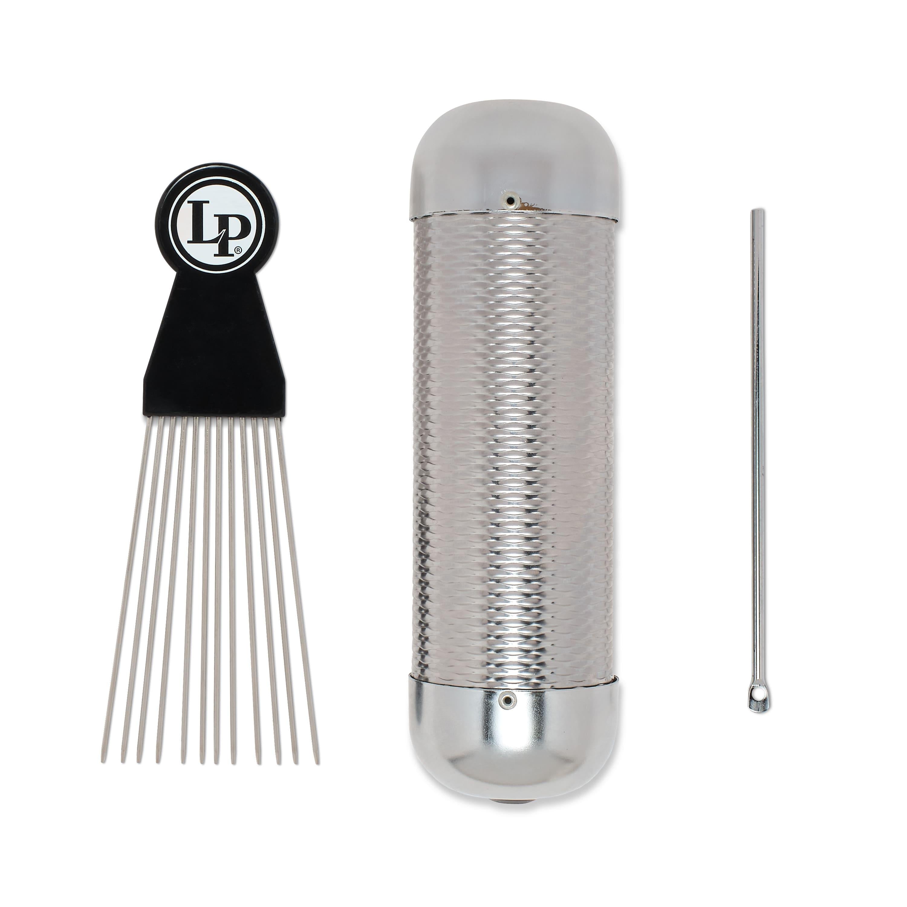 Güiro Multiuso Latin Percussion LP452 Multi Güiro con Raspador | Güiro y Shaker Profesional de Acero Inoxidable