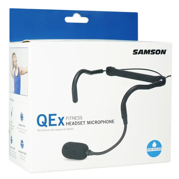Micrófono Dinámico Samson QEx Cardioide XLR Profesional para Voz, Instrumentos, Podcast y Escenario