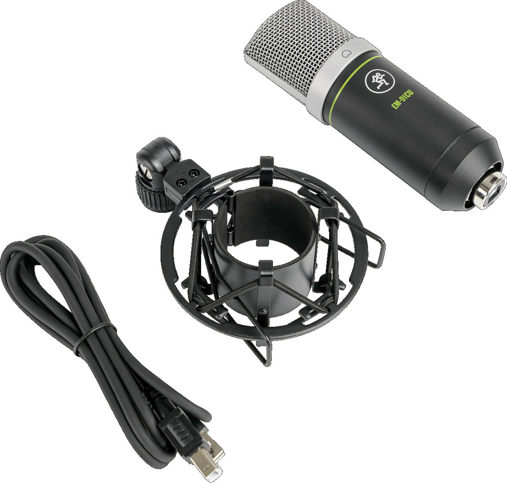 Micrófono Condensador USB Mackie EM-91CU+ Profesional de Estudio para Podcast, Streaming y Grabación Vocal