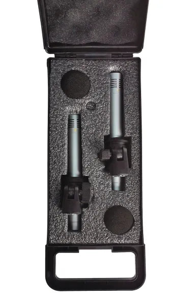 Micrófono de Condensador Samson C02 Par Estéreo XLR Profesional para Grabación, Estudio, Overhead y Instrumentos Acústicos
