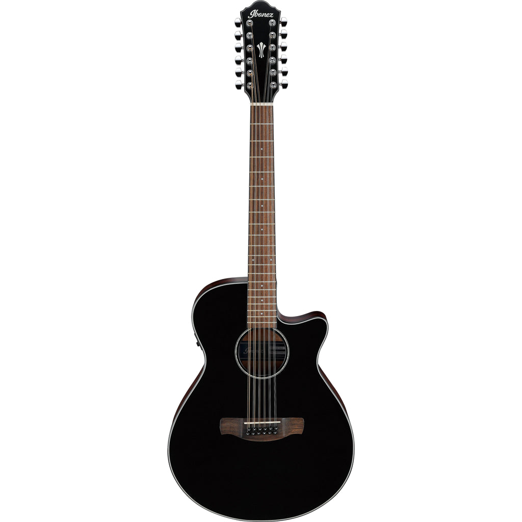 uitarra Electroacústica Ibañez AEG5012-BKH de 12 Cuerdas Negra