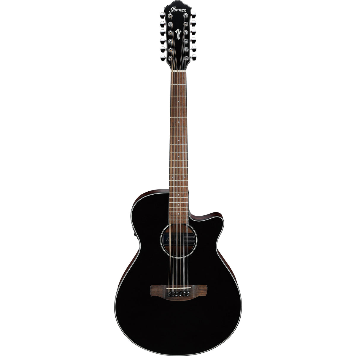 uitarra Electroacústica Ibañez AEG5012-BKH de 12 Cuerdas Negra