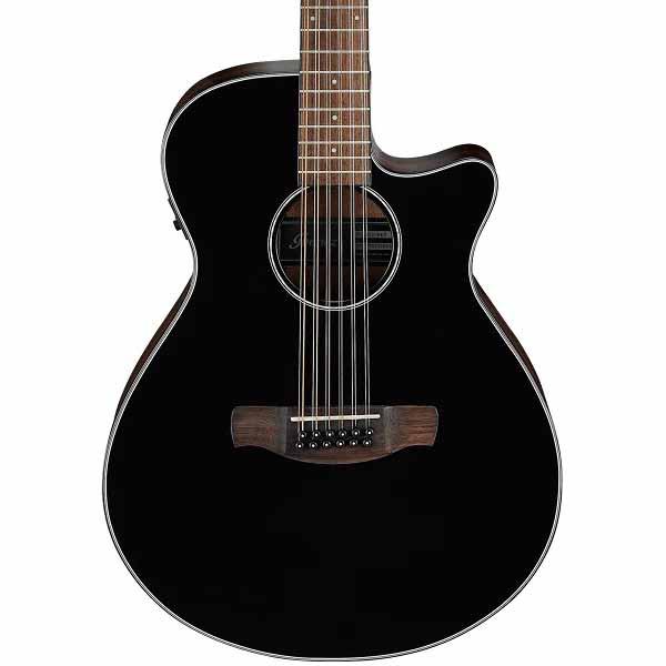 uitarra Electroacústica Ibañez AEG5012-BKH de 12 Cuerdas Negra