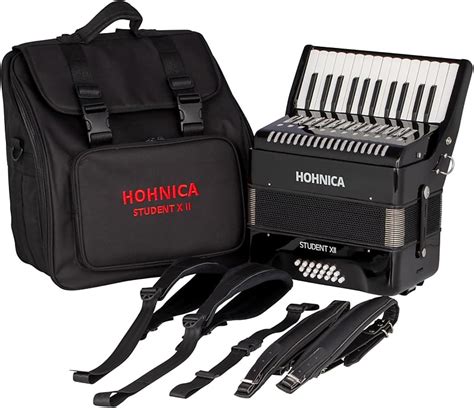 Acordeón Piano Hohner Hohnica STUXII Student XII 44 Teclas y 18 Bajos con Funda Original