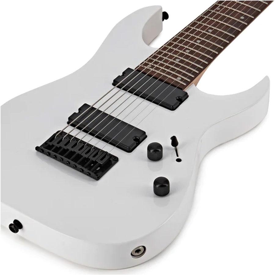 Guitarra Eléctrica de 8 Cuerdas Blanca Ibañez RG8WH