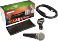 Micrófono Vocal Dinámico Shure PGA48-LC Cardioide XLR Profesional para Voz, Karaoke y Conferencias