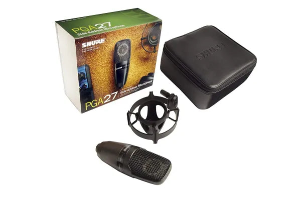 Micrófono de Condensador Shure PGA27-LC de Gran Diafragma Cardioide para Estudio y Grabación Profesional
