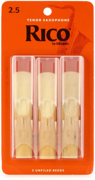 Paquete de 3 Cañas Saxofón Tenor 2.5 RICO RKA0325 2 Paquetes
