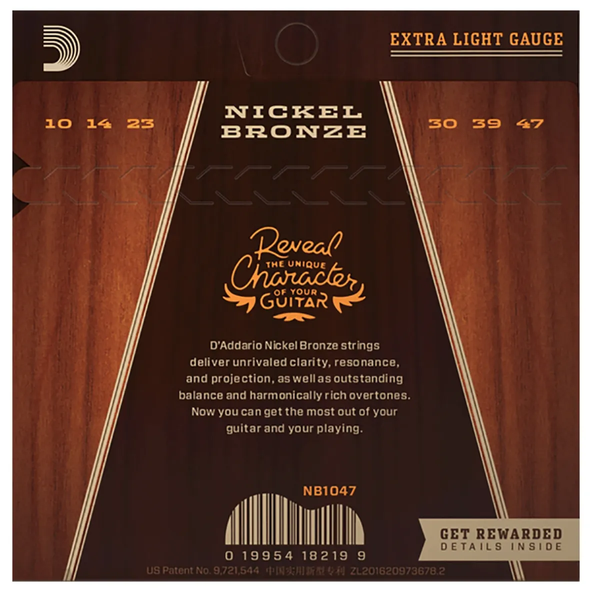 Encordadura Guitarra D'Addario NB1047 2 Juegos