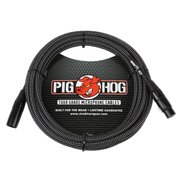 Cable para Micrófono 20 ft Pig Hog PHM20BKW