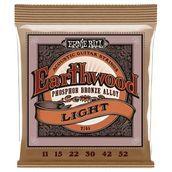 Cuerdas Acústica Phosphor bronce Ernie Ball 11-52 Earthwood 2148 2Juegos