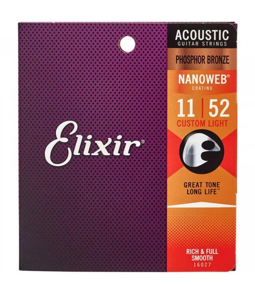 Cuerdas Guitarra Acústica 11/52 Elixir 16027