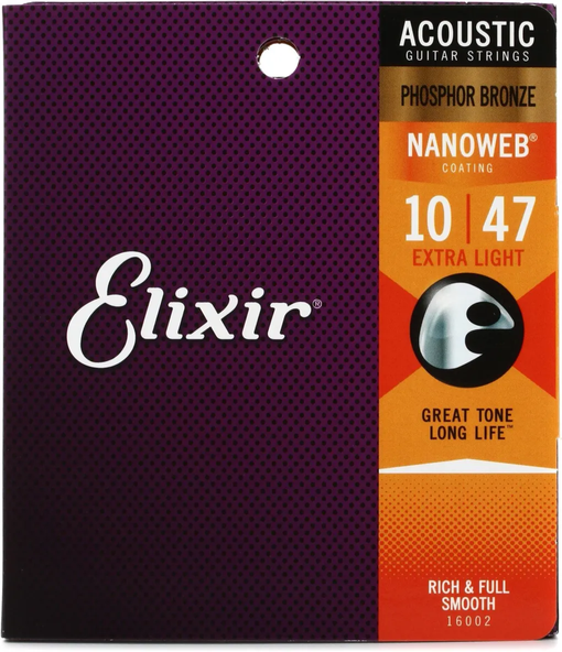 Cuerdas Guitarra Acústica 10/47 Elixir 16002