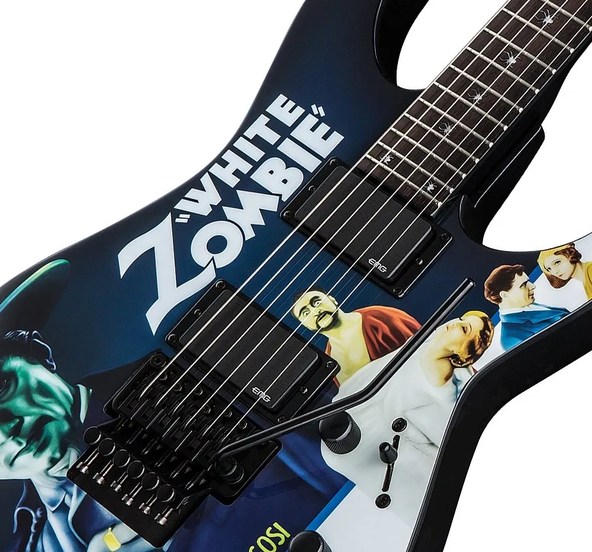 Guitarra Eléctrica LTD Kirk Hammett Firma White Zombie con Estuche LKHWZ
