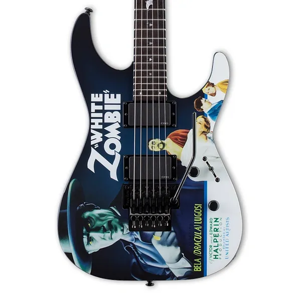 Guitarra Eléctrica LTD Kirk Hammett Firma White Zombie con Estuche LKHWZ