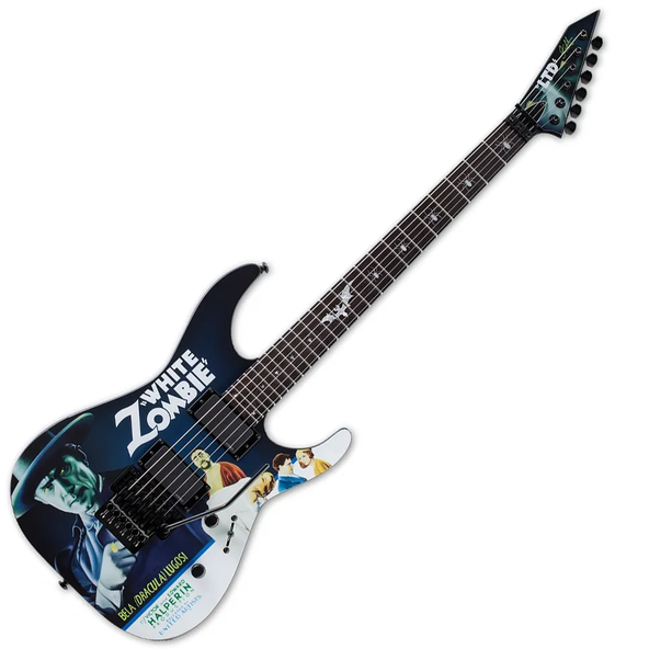 Guitarra Eléctrica LTD Kirk Hammett Firma White Zombie con Estuche LKHWZ