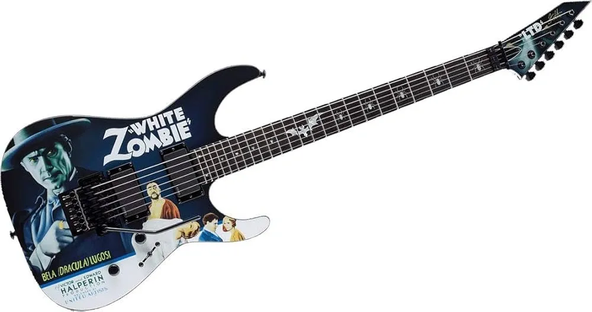 Guitarra Eléctrica LTD Kirk Hammett Firma White Zombie con Estuche LKHWZ