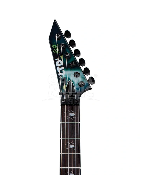 Guitarra Eléctrica LTD Kirk Hammett Firma White Zombie con Estuche LKHWZ
