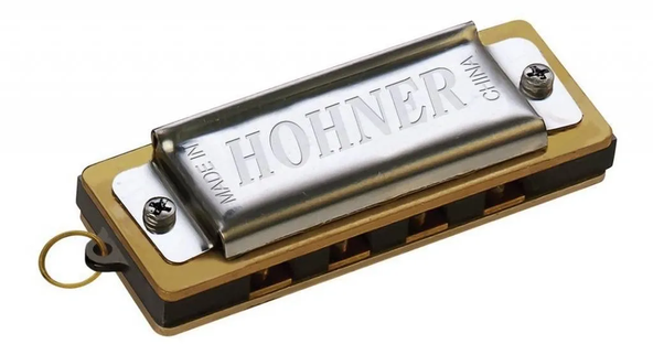 Acordeón Hohner Panther 3100FB Tono Fa Negro + Mini Armónica Hohner de Regalo