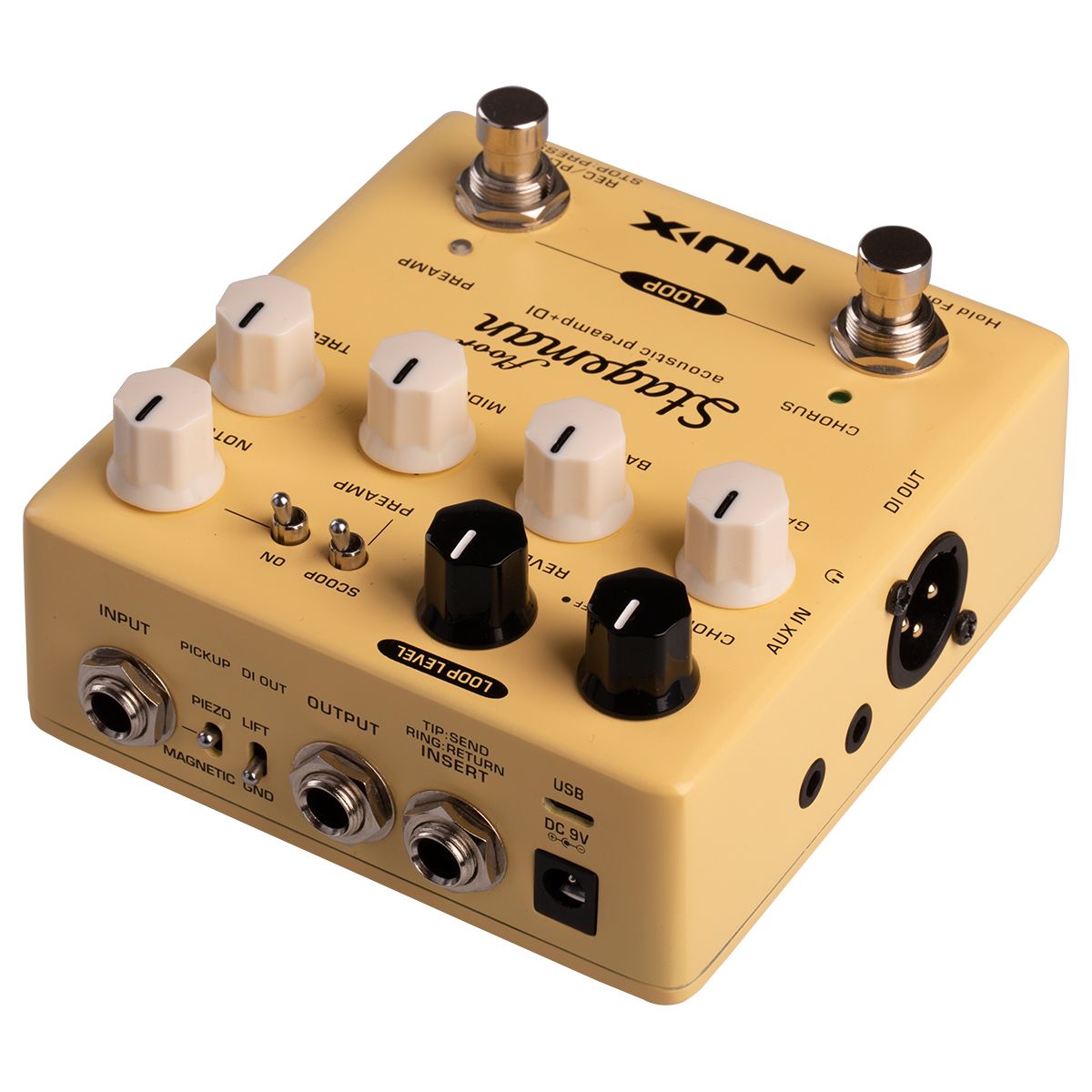 Pedal Pream Acustico + Looper Stageman Floor NAP-5