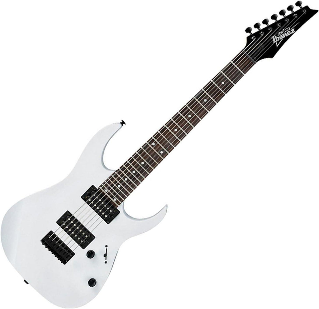 Guitarra Eléctrica Ibañez GRG7221WH GIO RG 7 Cuerdas Blanca