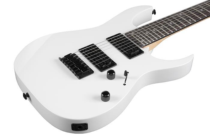 Guitarra Eléctrica Ibañez GRG7221WH GIO RG 7 Cuerdas Blanca