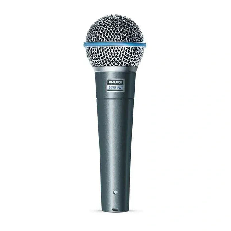 Micrófono Dinámico Shure Beta 58A Profesional Supercardioide XLR para Voz y Canto en Vivo