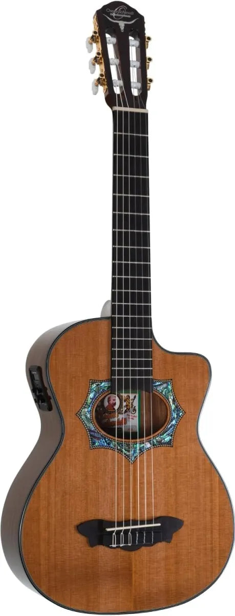Requinto Electroacústico Oscar Schmidt OH30SCE de 6 Cuerdas con Previo y Afinador Integrado