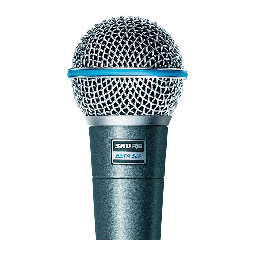 Micrófono Dinámico Shure Beta 58A Profesional Supercardioide XLR para Voz y Canto en Vivo