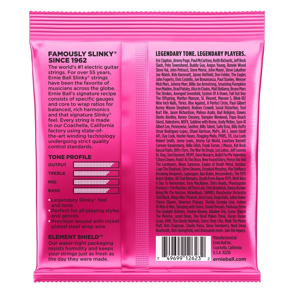 Encordadura Ernie Ball 2623 Super Slinky para Guitarra Eléctrica 7 Cuerdas .009-.052 | Paquete con 2 Juegos