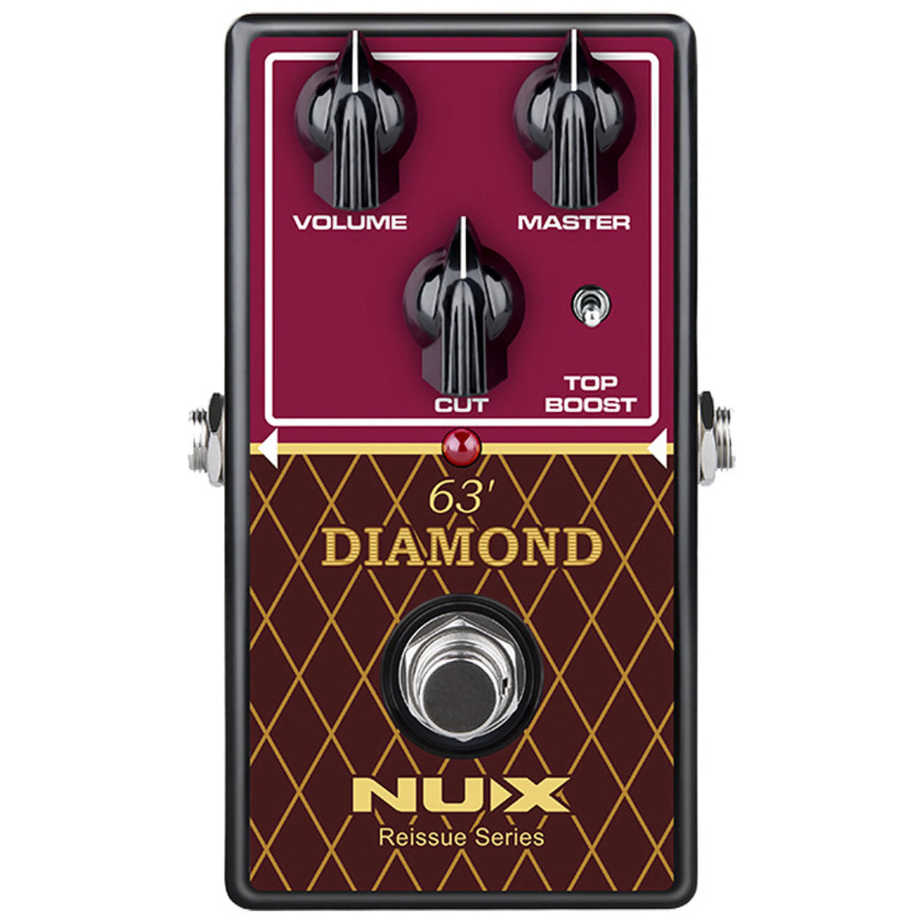 Pedal Overdrive/Preamp Analógico Nux 63’ Diamond NRO-6