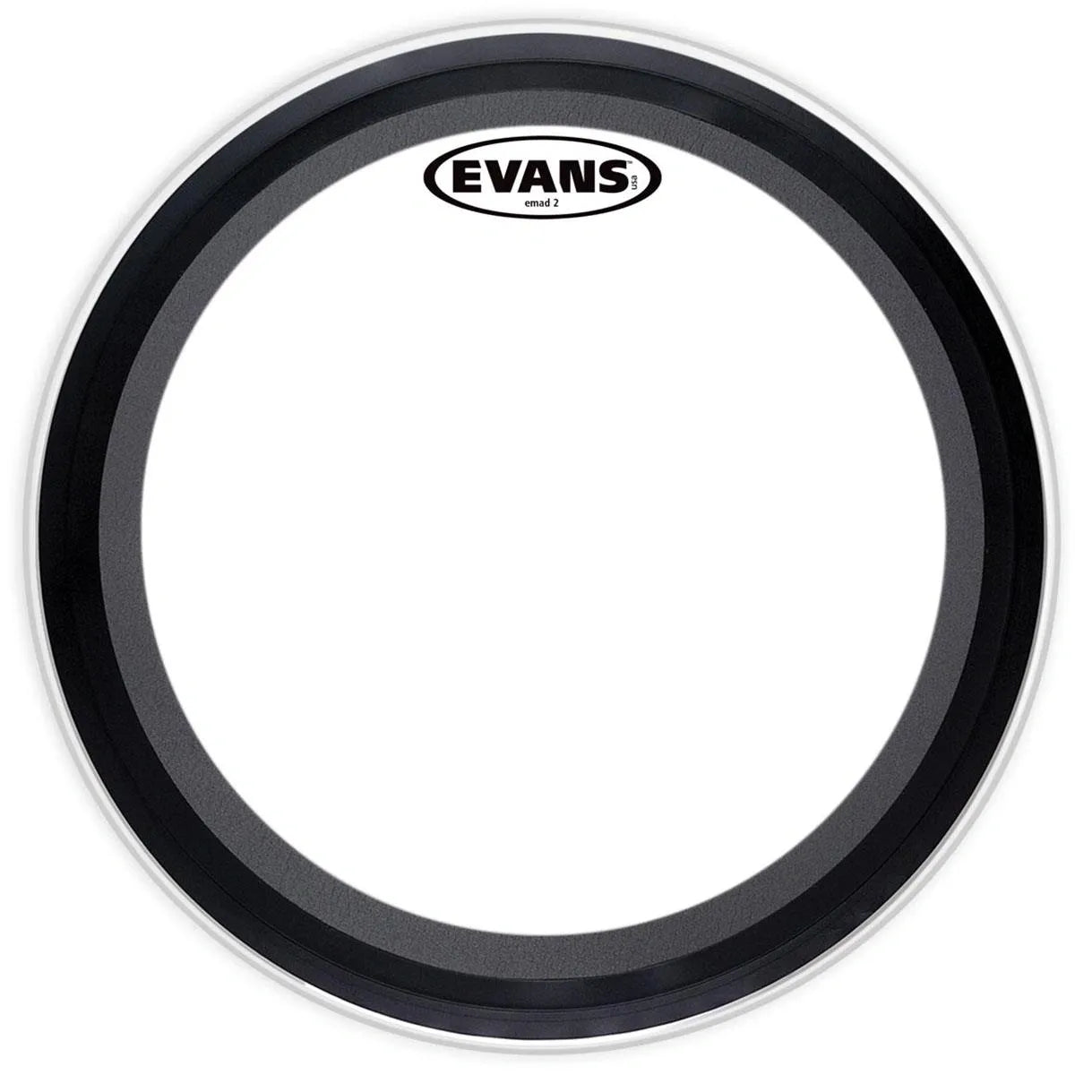Cuero para Bombo Evans BD22EMAD2 EMAD2 Clear 22" con Sistema de Amortiguación Ajustable