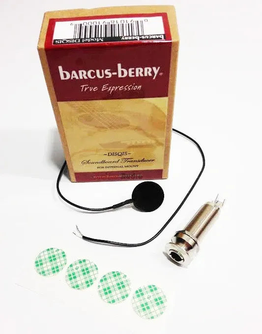 Pastilla Interna para Guitarra Acústica Barcus-Berry DISQIS Piezo Transductor con Jack Endpin 1/4