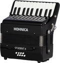 Acordeón Piano Hohner Hohnica Student X STUX Negro con Estuche y Correas | Ideal para Principiante