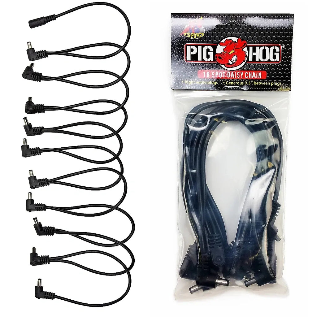 Cadena Daisy Chain para Pedales Pig Hog PP10DC Power Pig de 10 Salidas 9V