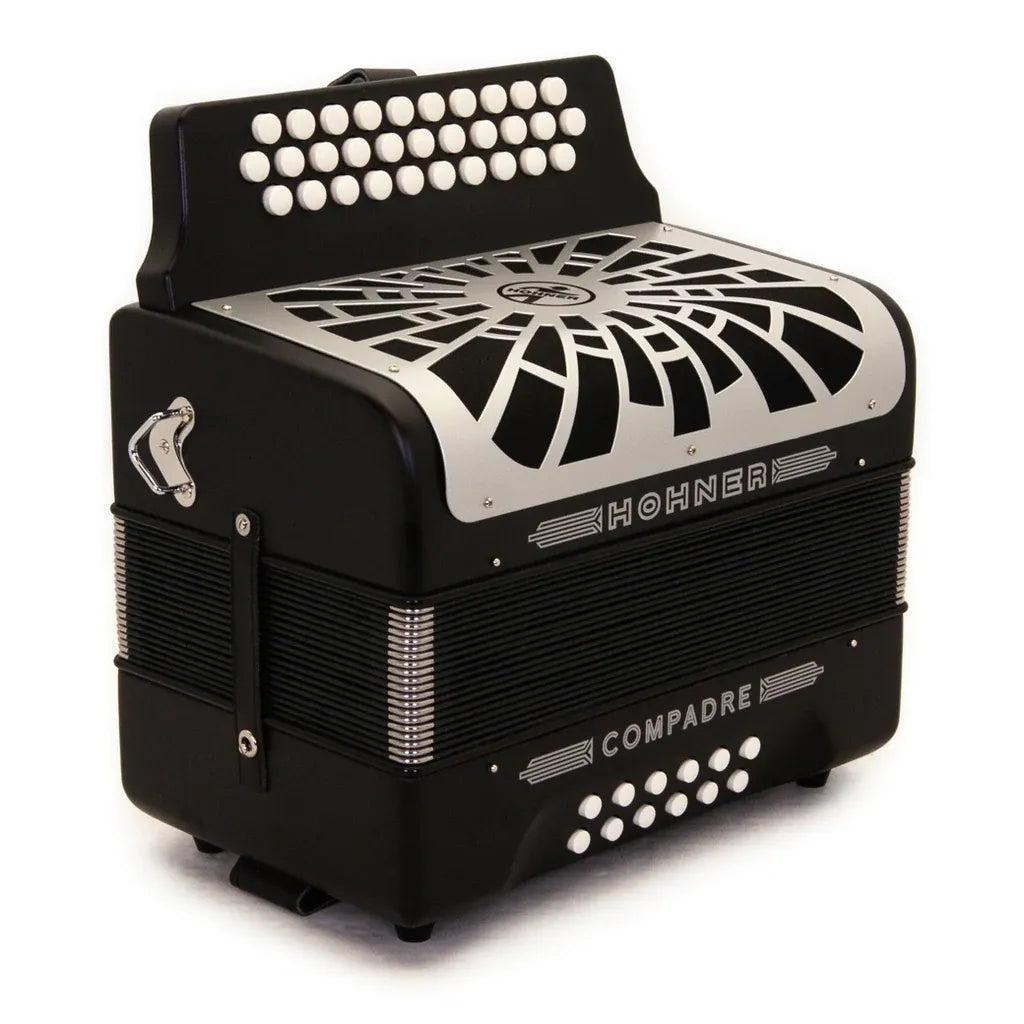 Acordeón Hohner Compadre A48221 Sol (GCF) 31 Botones 12 Bajos con Correas – Profesional para Música Norteña