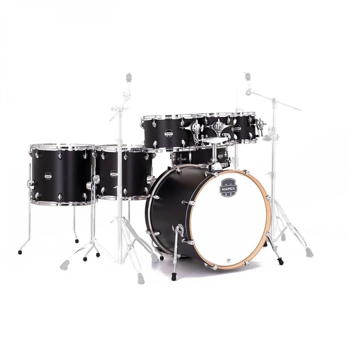 Batería Acústica Mapex Mars Maple 6 Piezas MM628SFU Negro Mate con Fustes de Arce Europeo