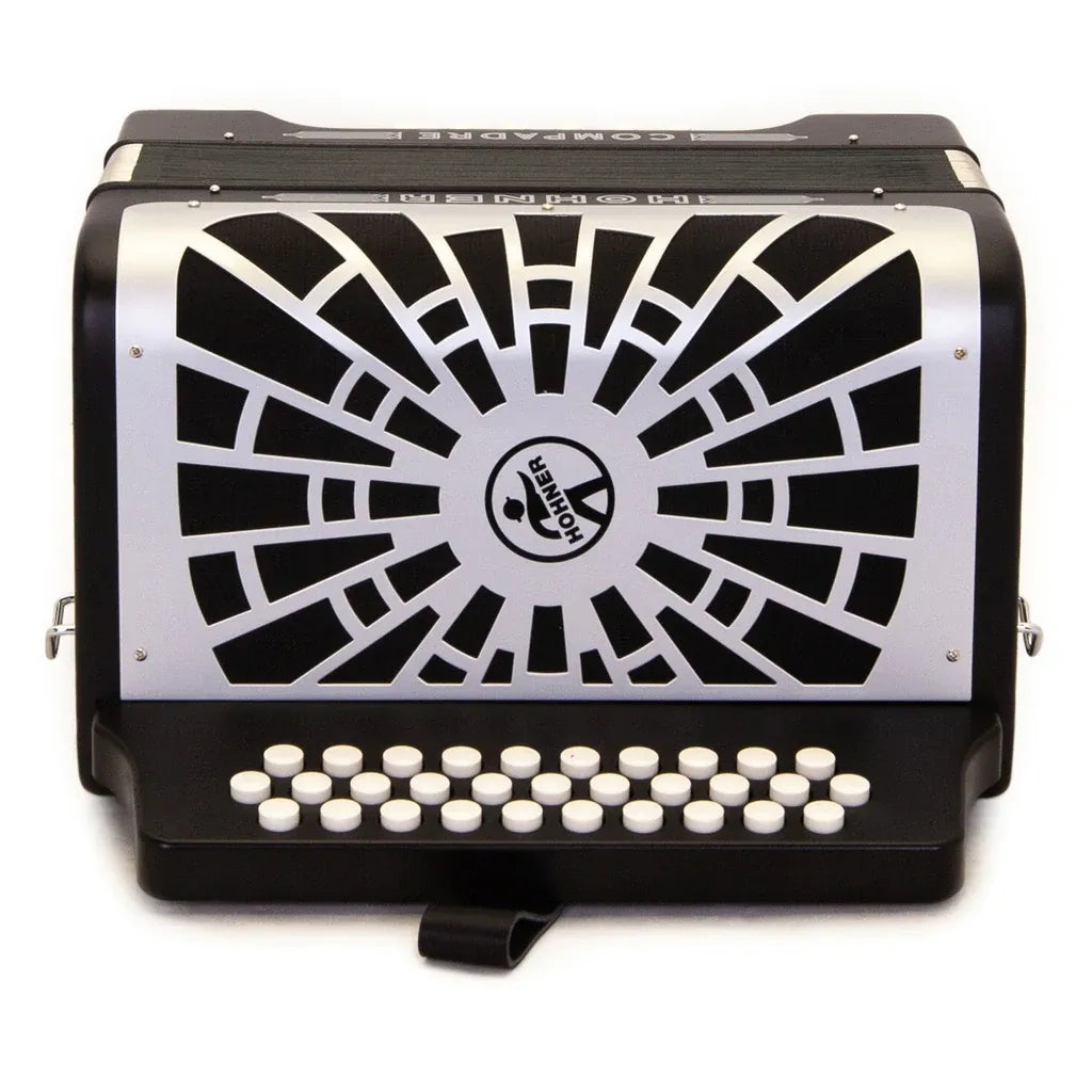 Acordeón Hohner Compadre A48221 Sol (GCF) 31 Botones 12 Bajos con Correas – Profesional para Música Norteña