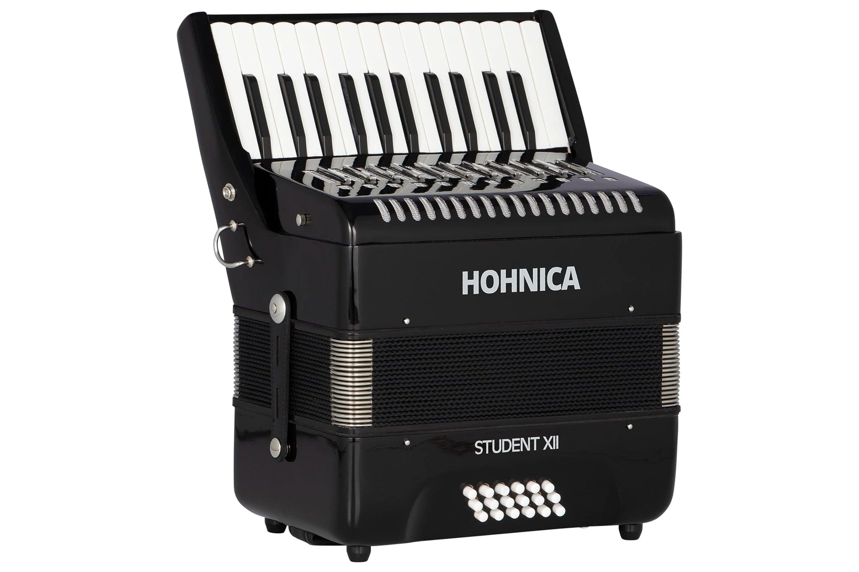 Acordeón Piano Hohner Hohnica STUXII Student XII 44 Teclas y 18 Bajos con Funda Original