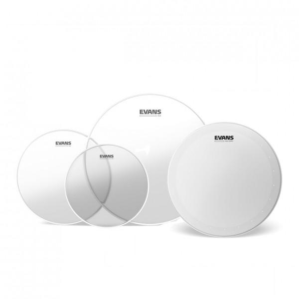 Set de Cueros Evans EPP-G2HDD-S G2 Clear Standard Pack con HD Dry para Toms 12", 13", 16" y Tarola 14