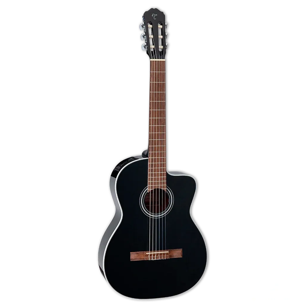 Guitarra Clásica Electroacústica Takamine GC2CEBLK | Negro Brillante | Cutaway | TP-4T con Afinador Integrado