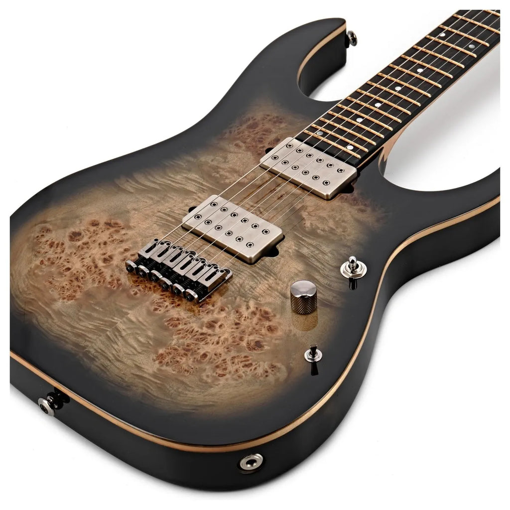 Guitarra Eléctrica Ibanez RG1120PBZ-CKB Premium Charcoal Black Burst con Pastillas DiMarzio Fusion Edge y Puente Edge-Zero II
